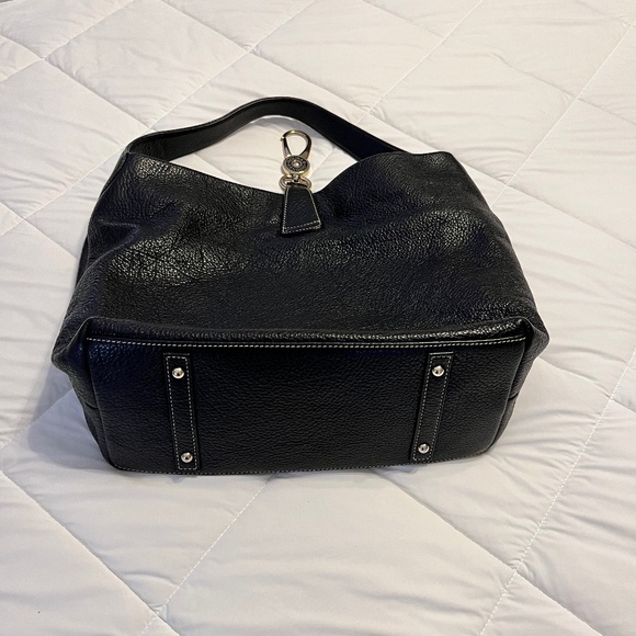 Dooney & Bourke Belvedere Pebbled Leather Bag with Gold Hardware - Black - Picture 6 of 7